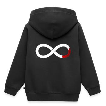Amour infini - Sweat Premium à capuche enfant bio - noir - Dos - AI Model Kid Male (0cm)