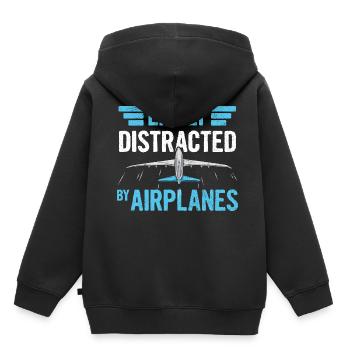 Aviation 3000000000000000 - Sweat Premium à capuche enfant bio - noir - Dos - AI Model Kid Male (0cm)