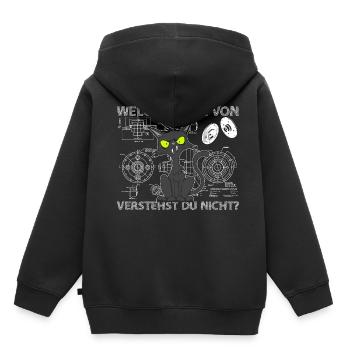 Welchen Teil von verstehst du nicht Ingenieur - Kinder Premium Organic Hoodie - Schwarz - Hinten - AI Model Kid Male (0cm)