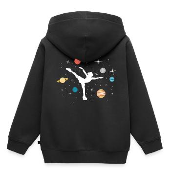 Patins de patinage de patinage artistique - Sweat Premium à capuche enfant bio - noir - Dos - AI Model Kid Male (0cm)