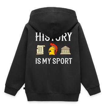 History Teacher Lesson Professor Historian - Kids Premium Organic Hoodie - black - Back - AI Model Kid Male (0cm)