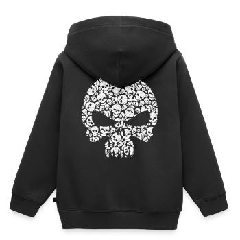 Schädel im Schädel - Kinder Premium Organic Hoodie - Schwarz - Hinten - AI Model Kid Male (0cm)