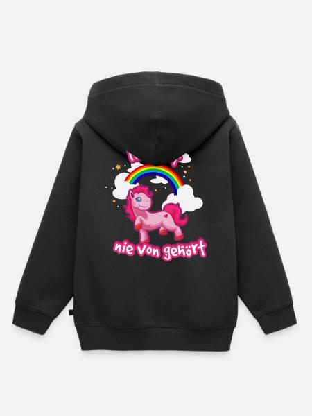 La réalité de la licorne - Sweat Premium à capuche enfant bio - noir