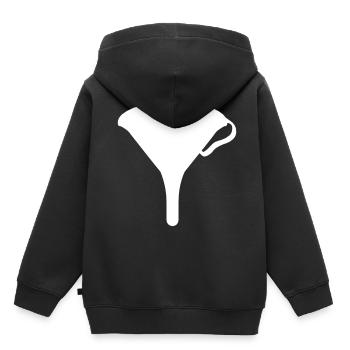 entonnoir - Sweat Premium à capuche enfant bio - noir - Dos - AI Model Kid Male (0cm)