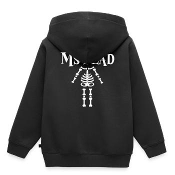 Mme Dead Halloween squelette cadeau - Sweat Premium à capuche enfant bio - noir - Dos - AI Model Kid Male (0cm)