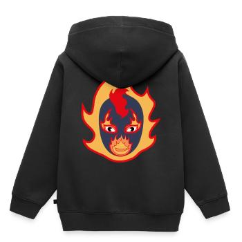 Garçon de boule de feu - Sweat Premium à capuche enfant bio - noir - Dos - AI Model Kid Male (0cm)