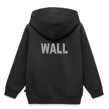 Wall - Kinder Premium Organic Hoodie - Schwarz - Hinten - AI Model Kid Male (0cm)