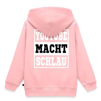 Youtube vous rend intelligent - Sweat Premium à capuche enfant bio - rose - Dos - AI Model Kid Female (0cm)