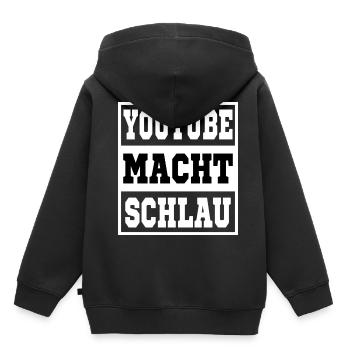 Youtube macht schlau - Kinder Premium Organic Hoodie - Schwarz - Hinten - AI Model Kid Male (0cm)