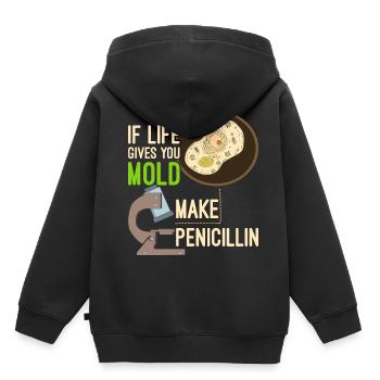 la biologie - Sweat Premium à capuche enfant bio - noir - Dos - AI Model Kid Male (0cm)