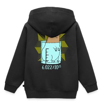 chemistry - Kids Premium Organic Hoodie - black - Back - AI Model Kid Male (0cm)