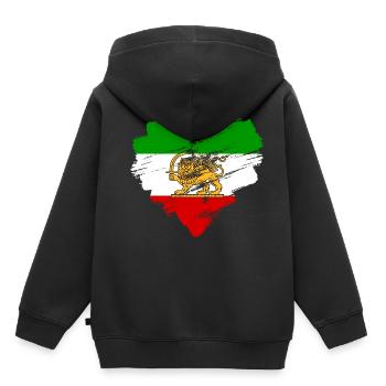 Perse - Sweat Premium à capuche enfant bio - noir - Dos - AI Model Kid Male (0cm)
