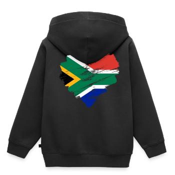 Afrique du Sud - Sweat Premium à capuche enfant bio - noir - Dos - AI Model Kid Male (0cm)