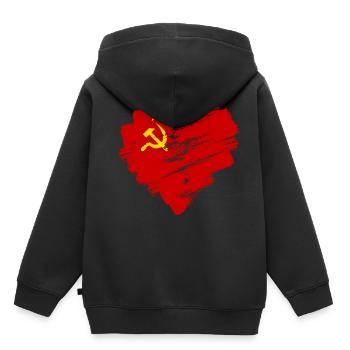 Union soviétique - Sweat Premium à capuche enfant bio - noir - Dos - AI Model Kid Male (0cm)