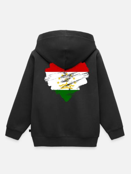 Tadschikistan - Kinder Premium Organic Hoodie - Schwarz