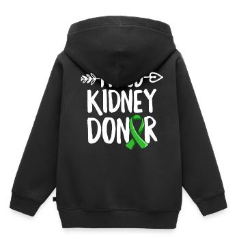 Proud Kidney Donor Quote for a Kidney Donor - Kids Premium Organic Hoodie - black - Back - AI Model Kid Male (0cm)