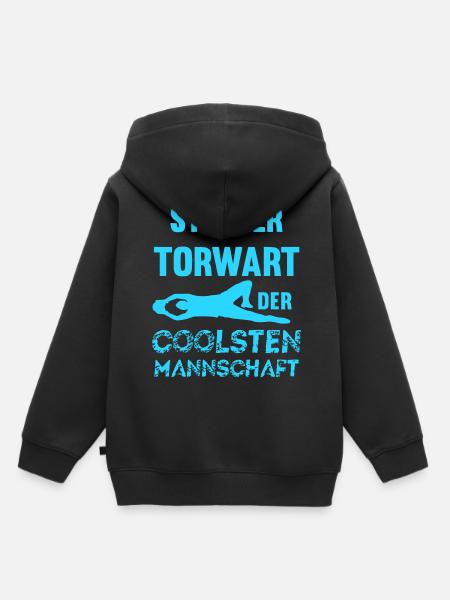 Stolzer Torwart der coolsten Mannschaft - Kinder Premium Organic Hoodie - Schwarz