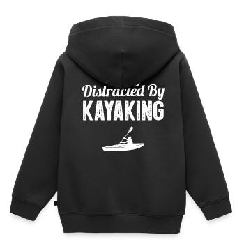 Kayak Kajakfahren - Kinder Premium Organic Hoodie - Schwarz - Hinten - AI Model Kid Male (0cm)