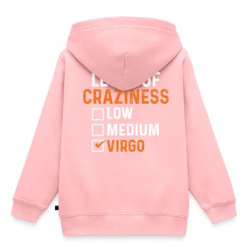Verrücktheit Heiter Geschenk - Kinder Premium Organic Hoodie - Rosa - Hinten - AI Model Kid Female (0cm)