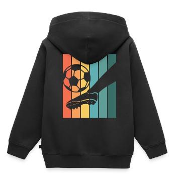 Retro Fußballer T-Shirt Fußballer Fußballer - Kinder Premium Organic Hoodie - Schwarz - Hinten - AI Model Kid Male (0cm)