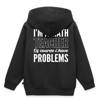 Professeur de mathématiques Personne problématique Poison - Sweat Premium à capuche enfant bio - noir - Dos - AI Model Kid Male (0cm)