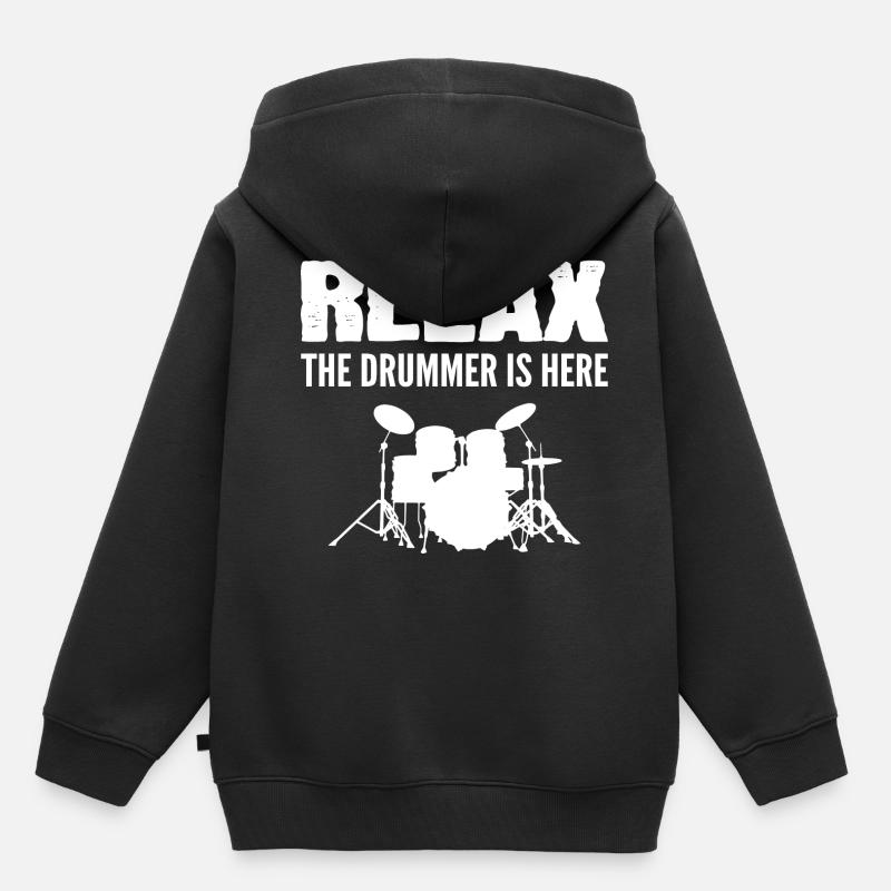 Le batteur est ici membre du groupe Gift - Sweat Premium à capuche enfant bio - noir