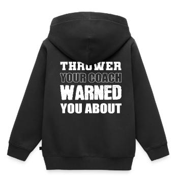 Ich bin der Werfer Athlet Geschenk - Kinder Premium Organic Hoodie - Schwarz - Hinten - AI Model Kid Male (0cm)