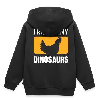 De minuscules dinosaures attirent le poison paysan - Sweat Premium à capuche enfant bio - noir - Dos - AI Model Kid Male (0cm)