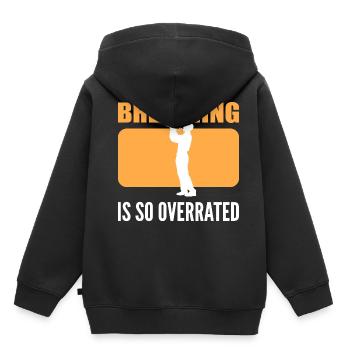 Atmung wird überbewertet Instrumentalist Geschenk - Kinder Premium Organic Hoodie - Schwarz - Hinten - AI Model Kid Male (0cm)