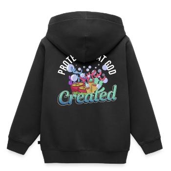 Protégez les récifs coralliens en faisant de la - Sweat Premium à capuche enfant bio - noir - Dos - AI Model Kid Male (0cm)