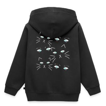 Fantasy Katzenaugen Gesicht Katzenhalter Katzen - Kinder Premium Organic Hoodie - Schwarz - Hinten - AI Model Kid Male (0cm)