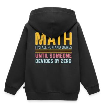 Shares around zero Funny Student Gift - Kids Premium Organic Hoodie - black - Back - AI Model Kid Male (0cm)