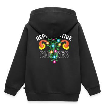 Reproductive decisions Whether Gyn poison - Kids Premium Organic Hoodie - black - Back - AI Model Kid Male (0cm)