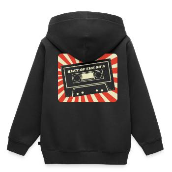 Le meilleur des années 80. Né dans les années 80. - Sweat Premium à capuche enfant bio - noir - Dos - AI Model Kid Male (0cm)