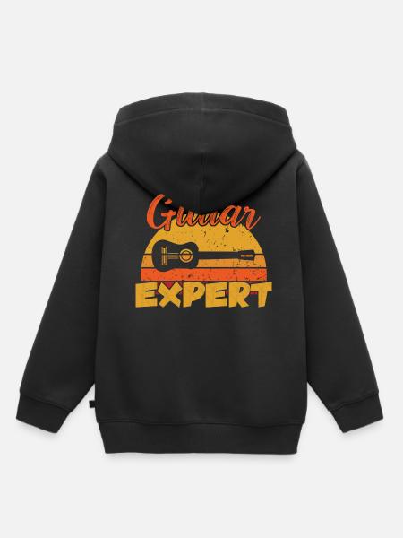 Guitar Expert / Gitarre - Kinder Premium Organic Hoodie - Schwarz