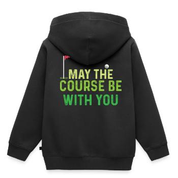 Kurs mit dir. Athlet Gift - Kinder Premium Organic Hoodie - Schwarz - Hinten - AI Model Kid Male (0cm)