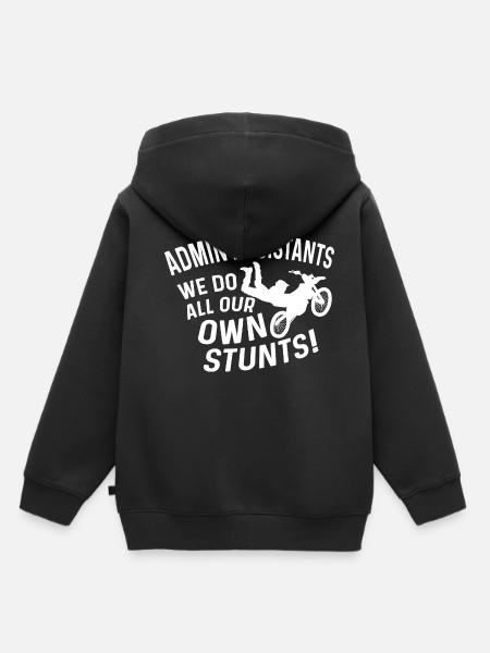 Eigene Stunts Rezeptionist Geschenk - Kinder Premium Organic Hoodie - Schwarz