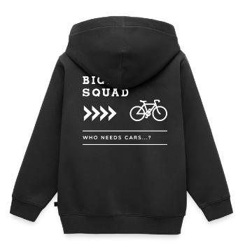 Bicycle Squad Mobilité durable Cycling Cardio - Sweat Premium à capuche enfant bio - noir - Dos - AI Model Kid Male (0cm)