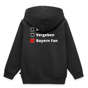 Bayern Fan statt vergeben - Kinder Premium Organic Hoodie - Schwarz - Hinten - AI Model Kid Male (0cm)