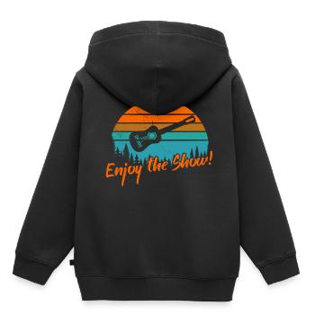 Enjoy the Show / Gitarre - Kinder Premium Organic Hoodie - Schwarz - Hinten - AI Model Kid Male (0cm)