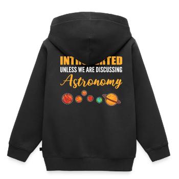 Diskussion über Astronomie Introvertiert Geschenk - Kinder Premium Organic Hoodie - Schwarz - Hinten - AI Model Kid Male (0cm)