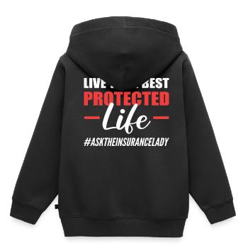 Protection of Life Sales Agent Gift - Kids Premium Organic Hoodie - black - Back - AI Model Kid Male (0cm)