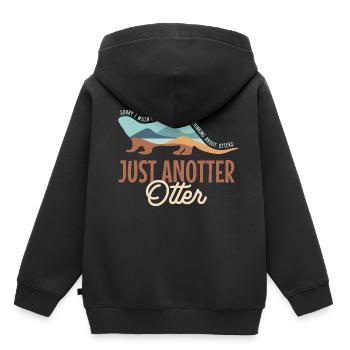 Une loutre, un dicton ironique : animal de la - Sweat Premium à capuche enfant bio - noir - Dos - AI Model Kid Male (0cm)