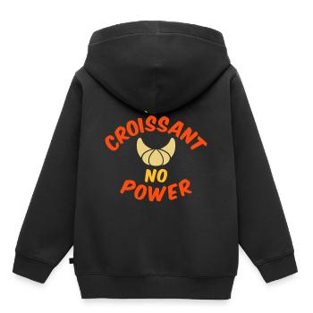 No croissant no power - Kids Premium Organic Hoodie - black - Back - AI Model Kid Male (0cm)