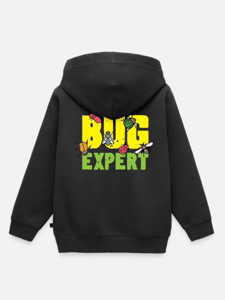 Bug-Experte. Entomologe Gift - Kinder Premium Organic Hoodie - Schwarz