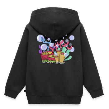 Beaux récifs coralliens, océan, nature, - Sweat Premium à capuche enfant bio - noir - Dos - AI Model Kid Male (0cm)