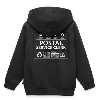 Travailleur des postes Cadeau de travailleur des postes - Sweat Premium à capuche enfant bio - noir - Dos - AI Model Kid Male (0cm)