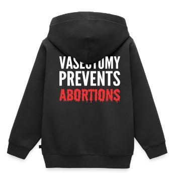 Vasectomy prevents abortions anti-abortion - Kids Premium Organic Hoodie - black - Back - AI Model Kid Male (0cm)