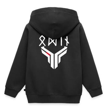 allvater odin - Sweat Premium à capuche enfant bio - noir - Dos - AI Model Kid Male (0cm)