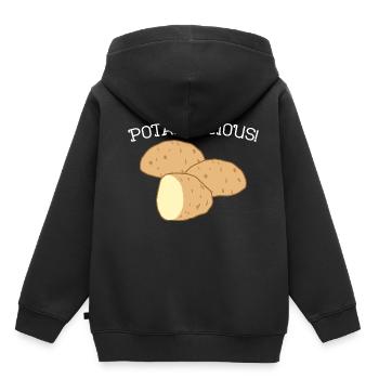 Kartoffel, Gemüse, Gesundes Essen, Kartoffel - Kinder Premium Organic Hoodie - Schwarz - Hinten - AI Model Kid Male (0cm)